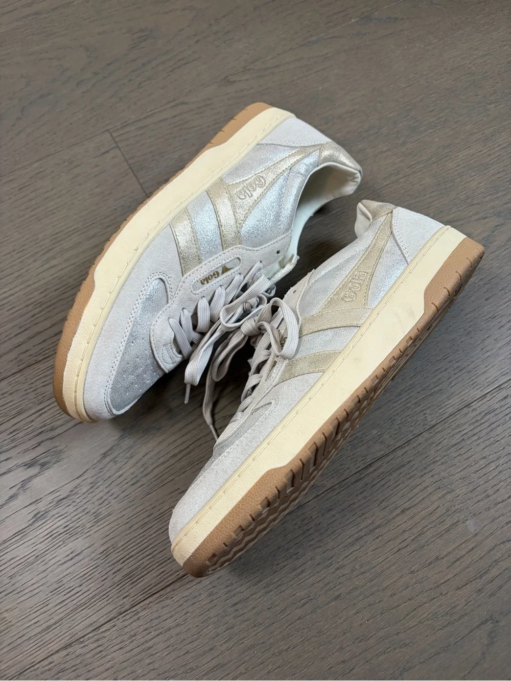 Anthropologie Gola Exclusive Hawk Metallic Sneakers Size 10